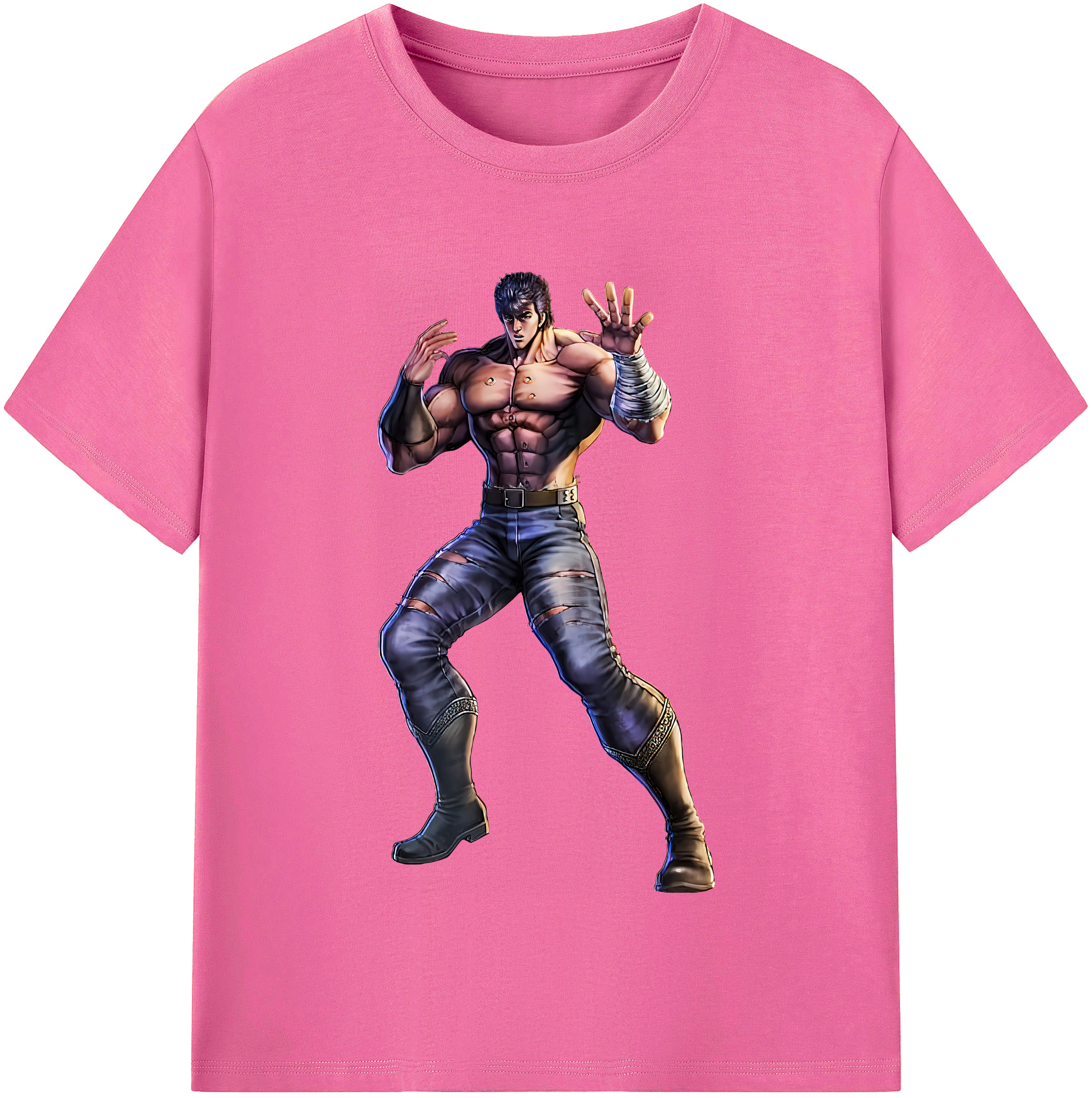 （画像用） 北斗の拳 Fist of the North Star レディースカジュアルプリントTシャツ（綿100％）